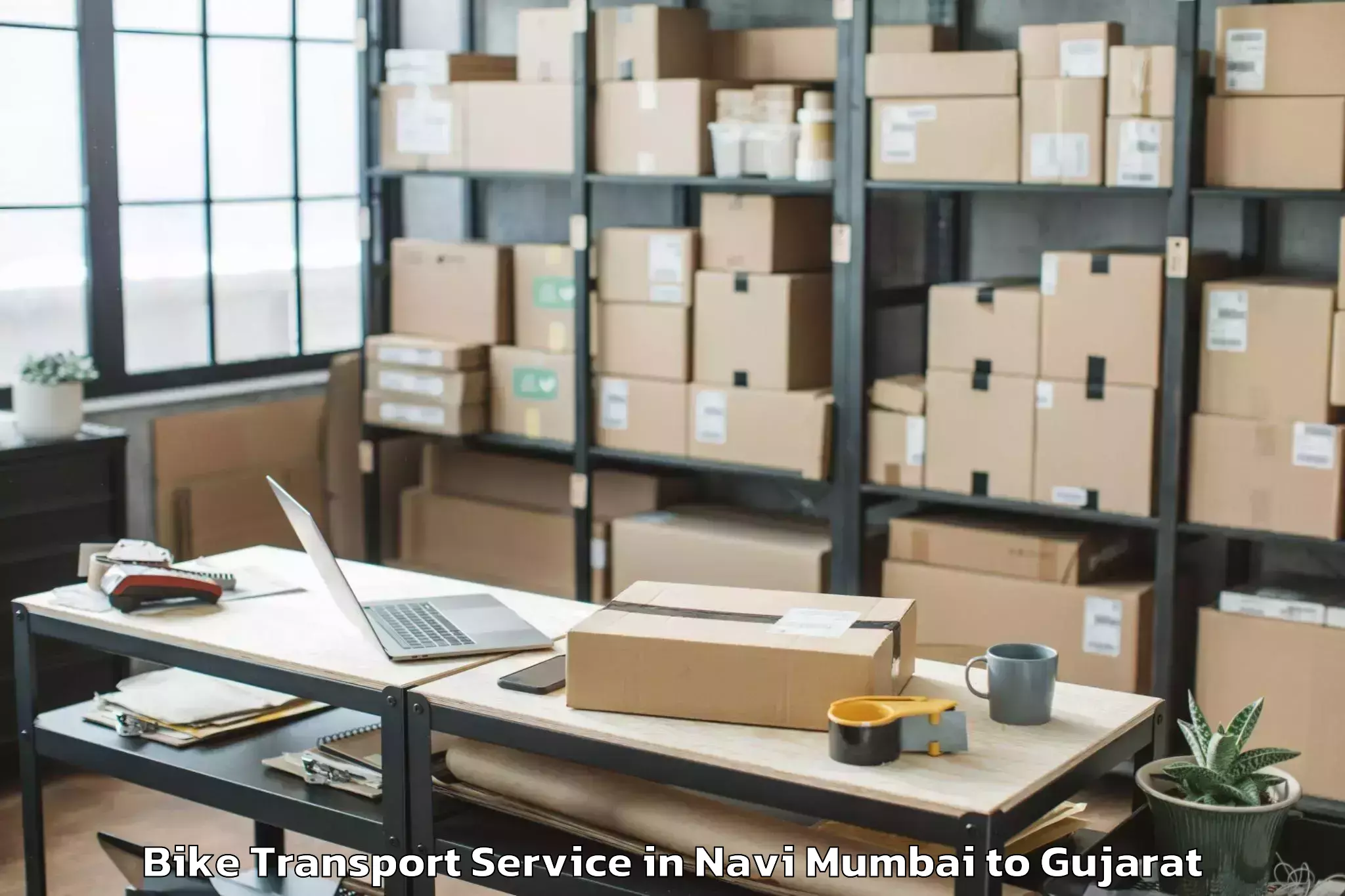 Top Navi Mumbai to Siddhpur Bike Transport Available